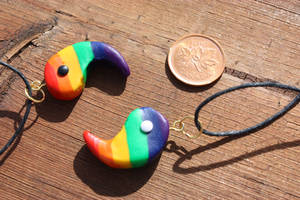 Rainbow Yin Yang Pendants