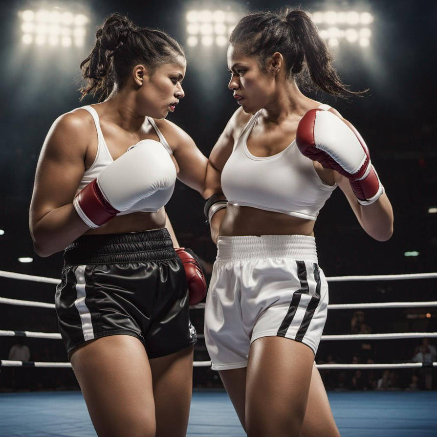Women In Boxing Women Boxing Match Featuring Two Buxom Hispanic Wo by JessyFist on ...