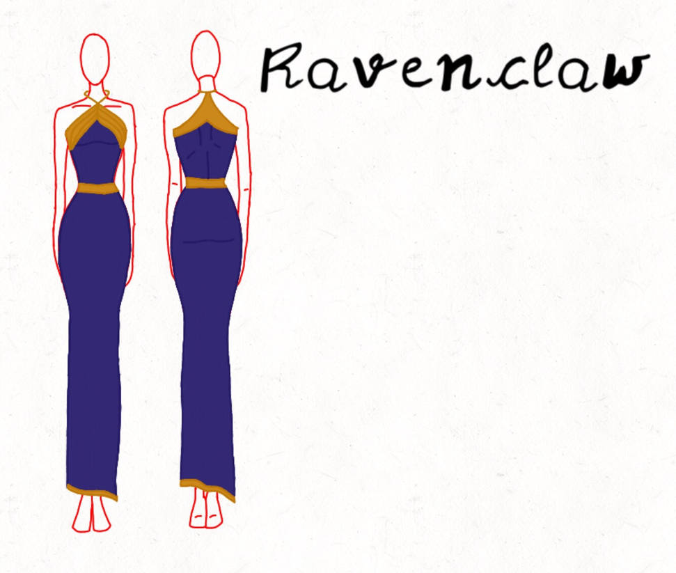 Ravenclaw Robe Draw Ravenclaw dress design by annabethchasefangirl on DeviantArt