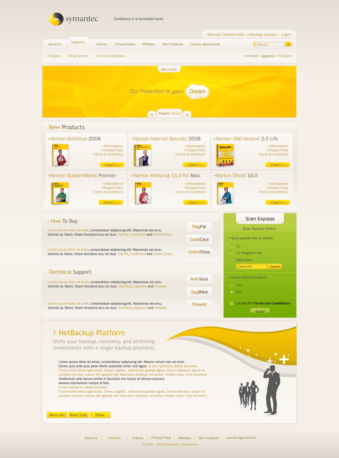 Symantec Security Layout