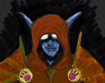 Night elf druid ceremonial armor portrait