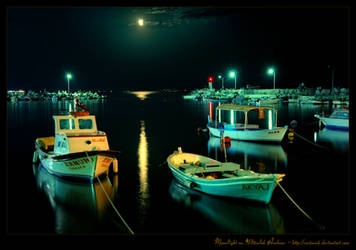 Moonlight on Altinoluk Harbour