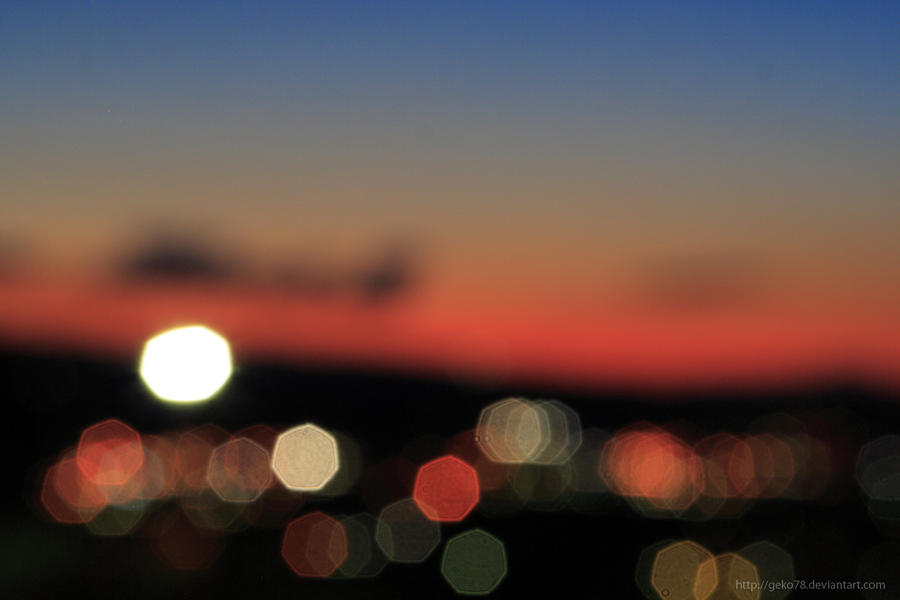 Sunset bokeh