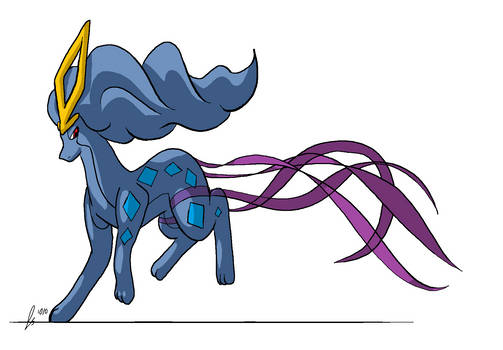 Suicune with a Ribbon