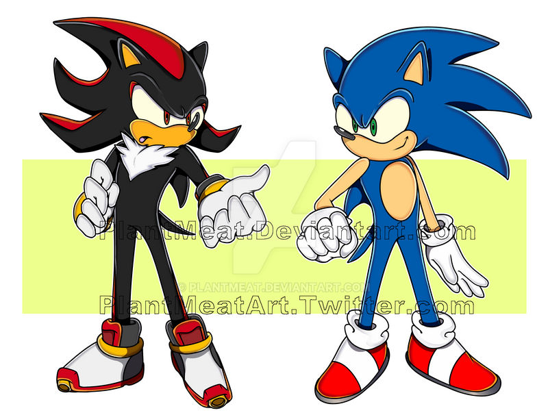 Sonic the hedgehog and Shadow the hedgehog by PlantMeat on DeviantArt