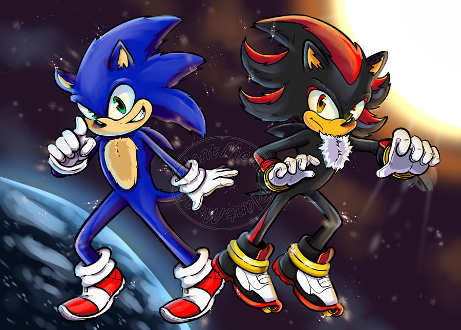 Sonic and Shadow Fanart by PlantMeat on DeviantArt