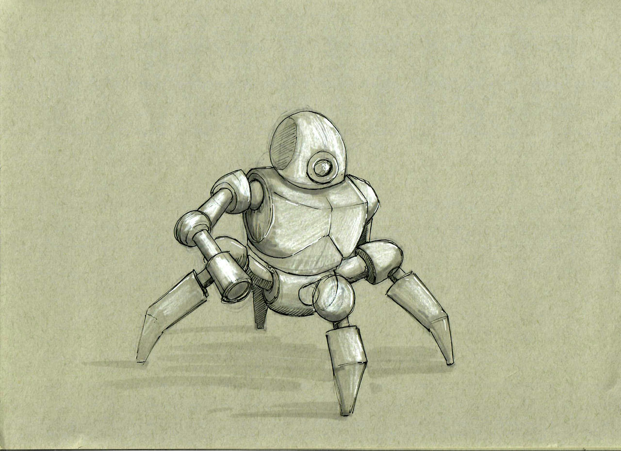 sketchbook sample: Robot by Kerpapcia on DeviantArt