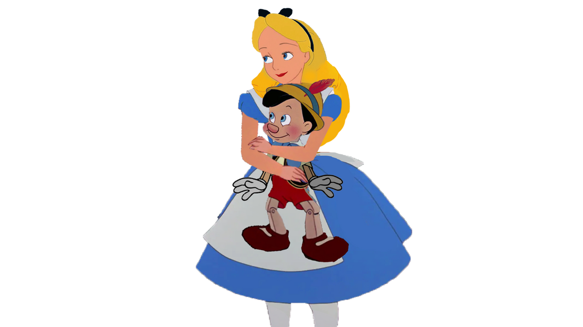 Alice Carrying Pinocchio (Left Side) by EliBoyProductions on DeviantArt