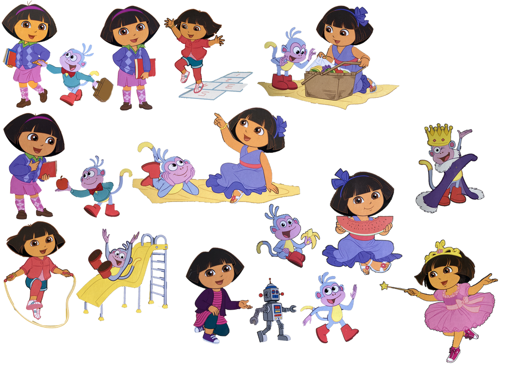 Dora and Boots PNG Vectors by EliBoyProductions on DeviantArt