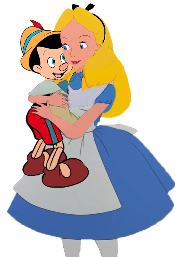 Alice Hugs Pinocchio Happily by EliBoyProductions on DeviantArt