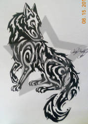 Tribal Wolf Tattoo