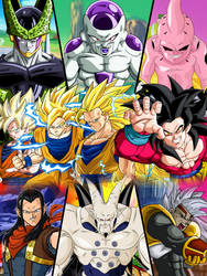 Dragon Ball Z + GT SSJ Forms and Main Villains