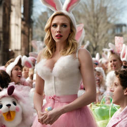 Scarlet Johansson as the Easter Bunny