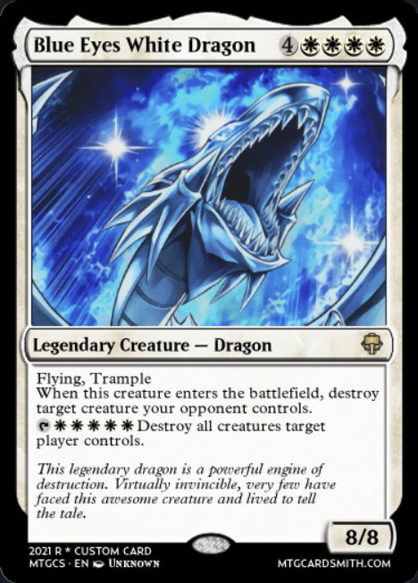 MTG Blue Eyes White Dragon by GodDragonKing on DeviantArt MTG Blue Eyes White Dragon by GodDragonKing on DeviantArt