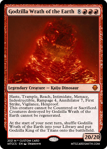 godzilla mtg card Custom Magic: The Gathering inspired by the movies first strike MTG Godzilla Cards - Everything