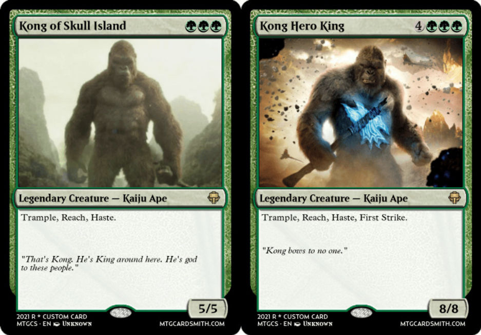 king kong mtg card & GAMERA in #GODZILLA! #mtg I desire the acquisition of a potassium Magic the Gathering with another