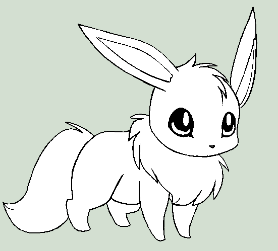 Eevee Lineart.