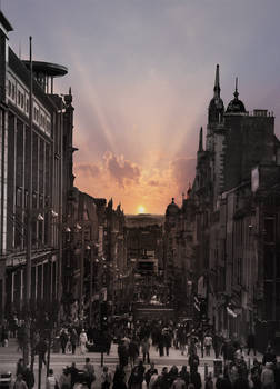 Sunset in Glasgow