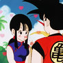 Cute Goku and Chi-Chi gif