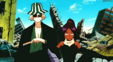 Funny Kisuke and Yoruichi gif