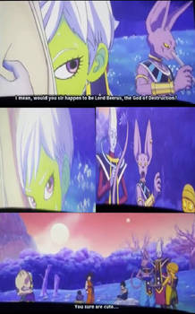 Beerus thinks Cheelai is cute