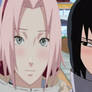 Sasuke and Sakura blushing