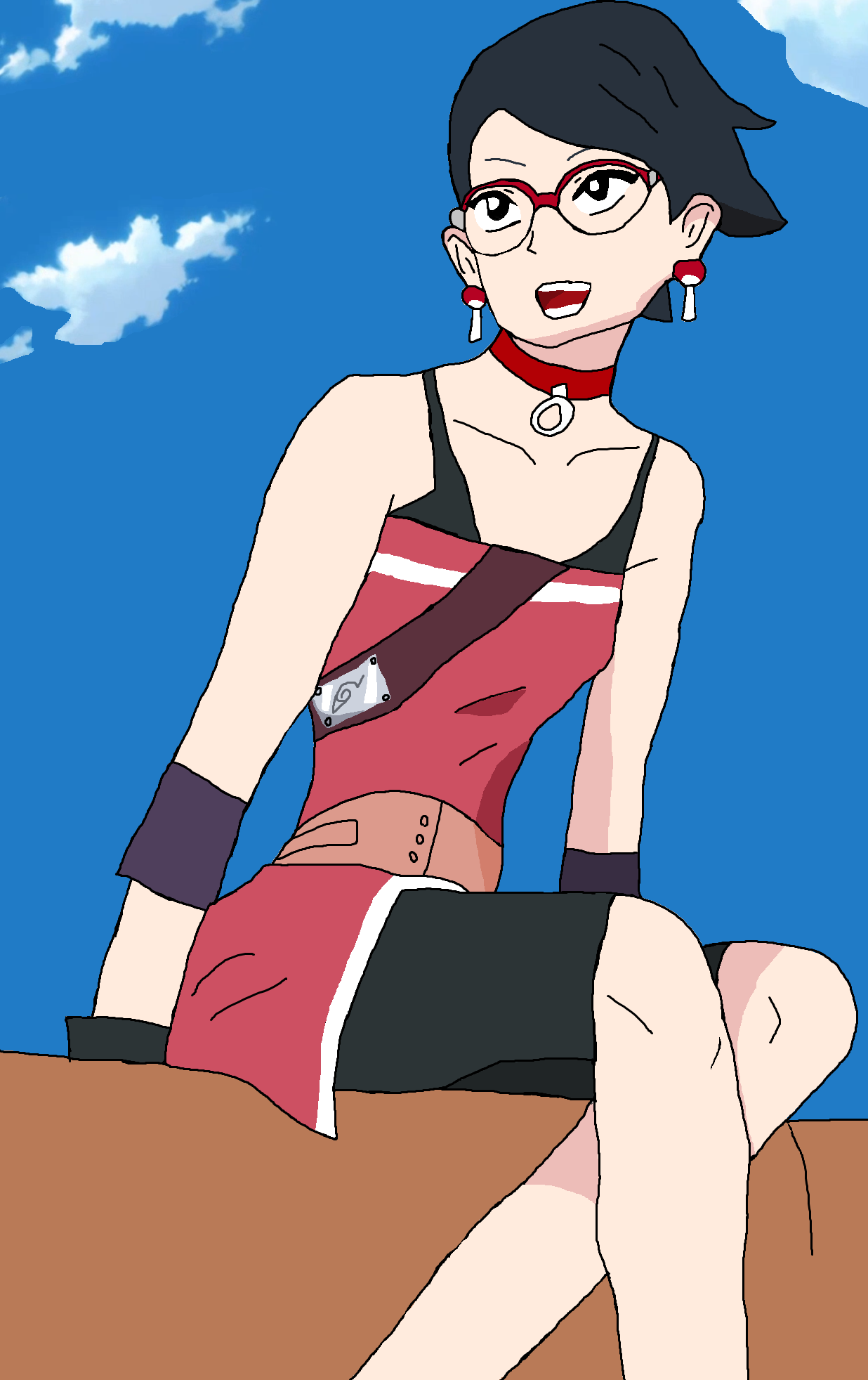 Uchiha Sarada ◇うちは◇ on X: .just a selfie after the mission.   / X