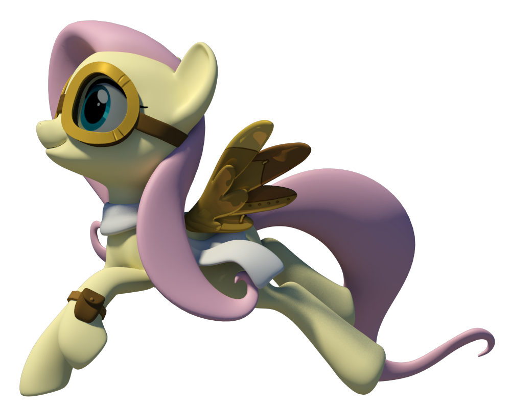 Steampunk Fluttershy 3D Model