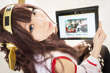 Kongou playing Kancolle