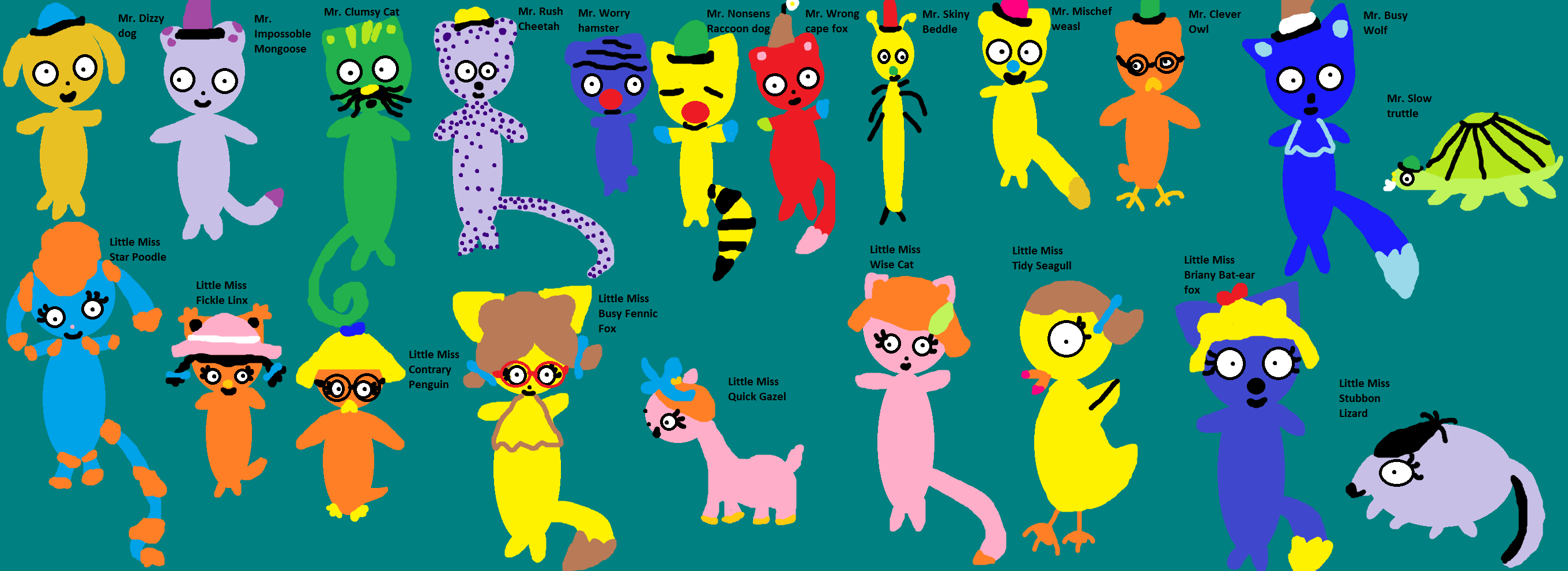 Mr. Men Little Miss as animels 2 by EmeraldZebra7894 on Mr. Men Little Miss as animels 2 by EmeraldZebra7894 on