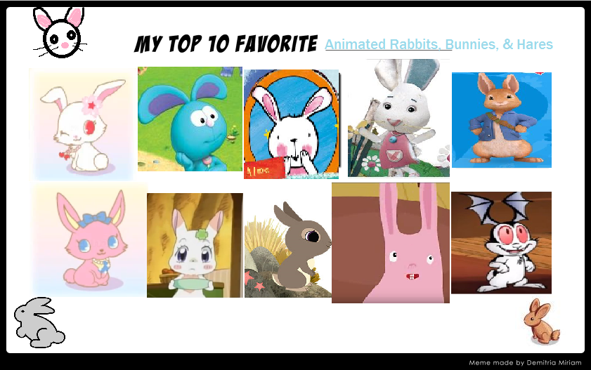 Top 10 my favorite Rabbits by EmeraldZebra7894 on DeviantArt