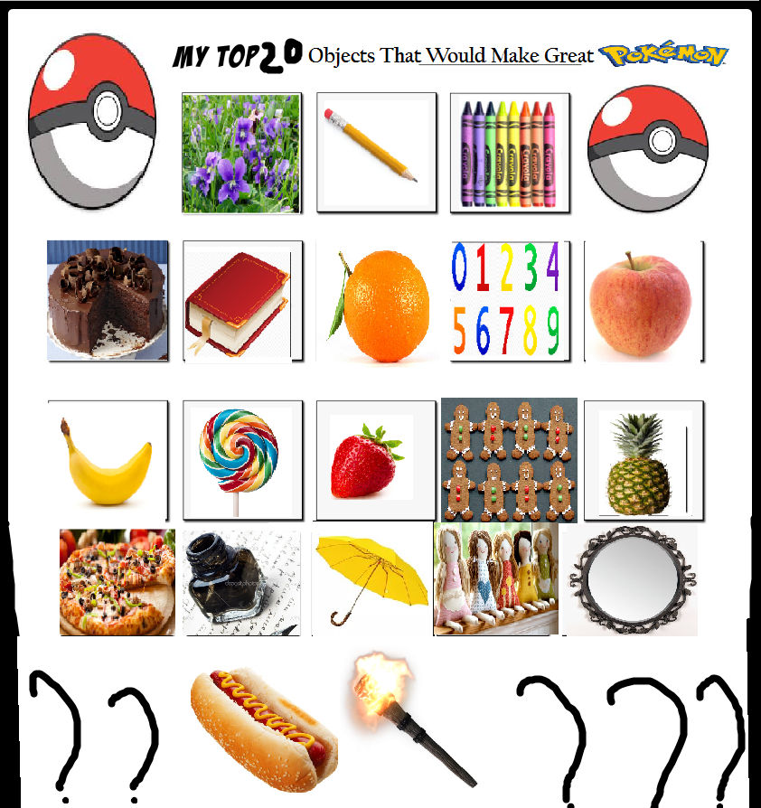 My Top 20 Objects That Would Make Great Pokemon by EmeraldZebra7894 on ...