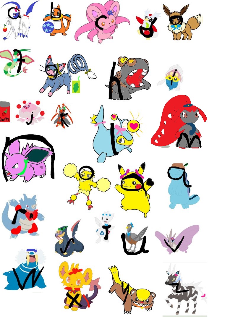 The Alphabet Pokemon by EmeraldZebra7894 on DeviantArt