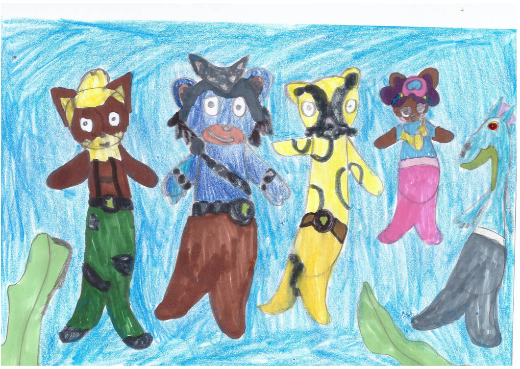Axel's Team as Mer-animals by EmeraldZebra7894 on DeviantArt