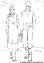 SasuSaku combined to sketch doujinshi Night Flower