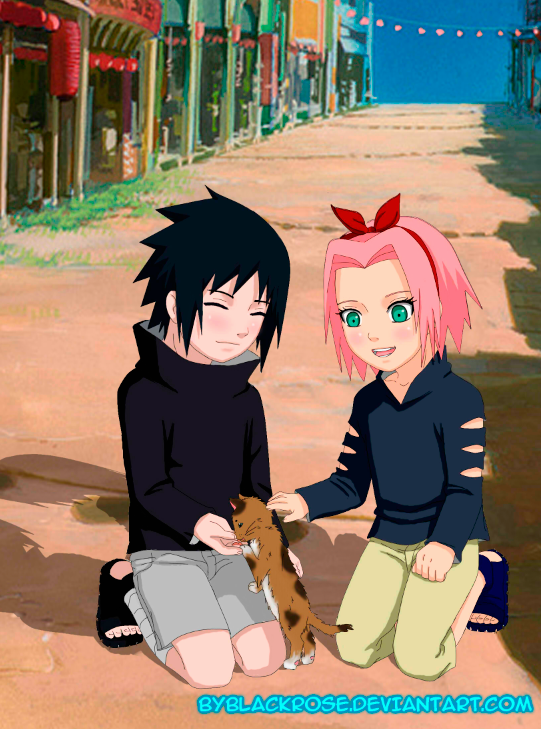 SasuSaku and kitten