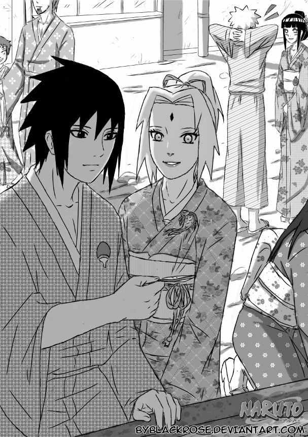 SasuSaku and NaruHina. Flower Festival.