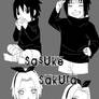 SasuSaku sketches aged children.