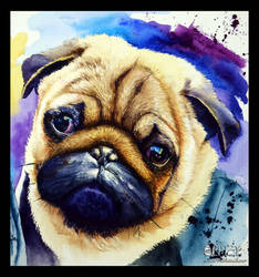 Watercolor doggies Alfons by OCMay