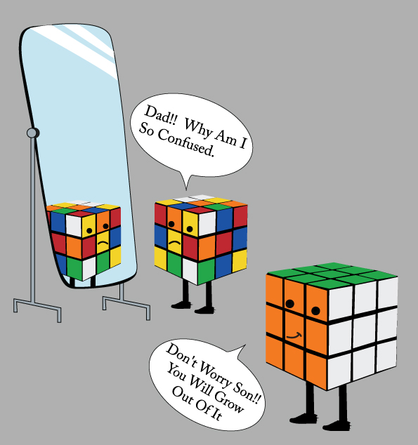 Confused Rubik's Cube by JackMacken on DeviantArt