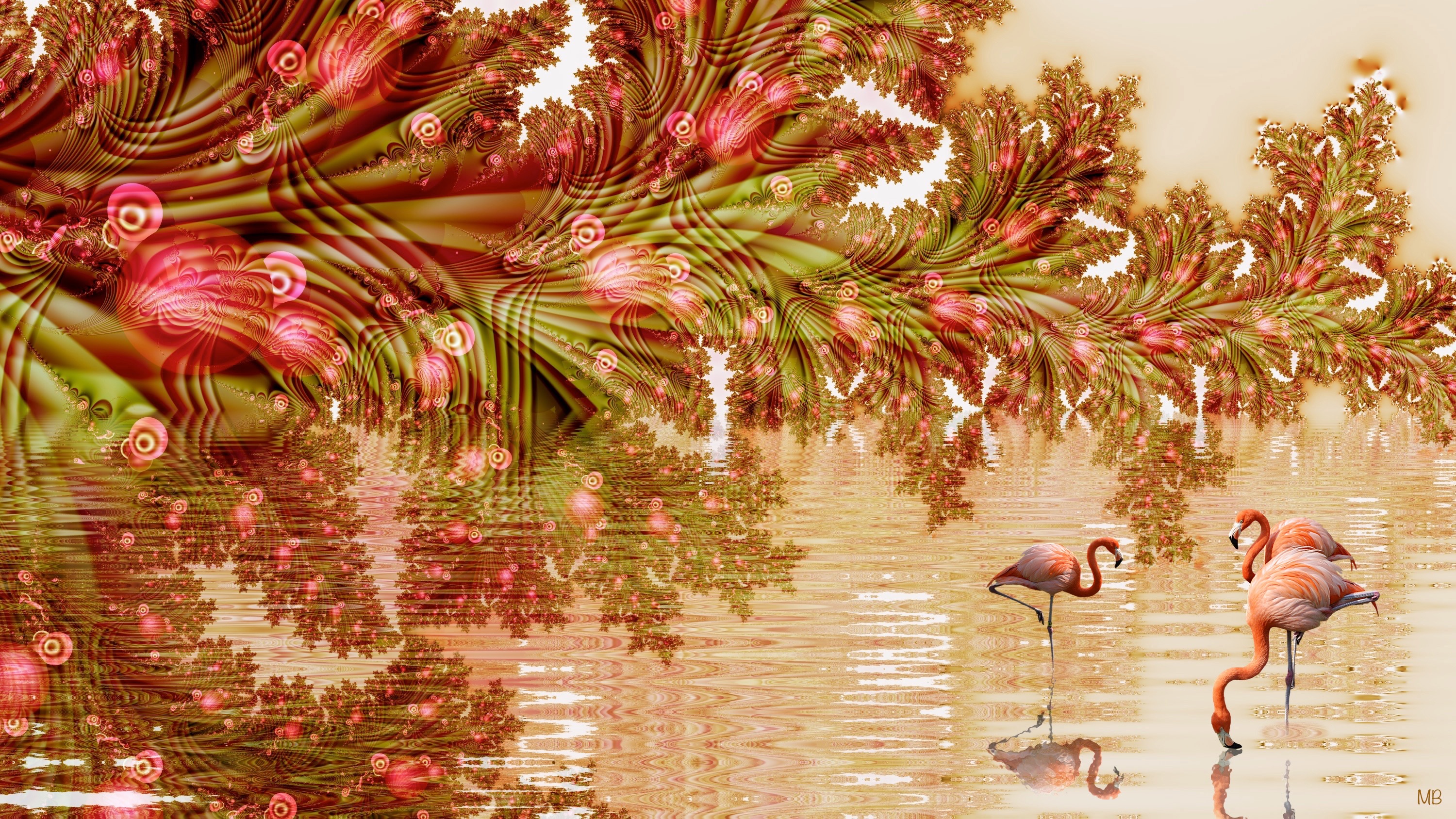 Flamingo Lake by marijeberting
