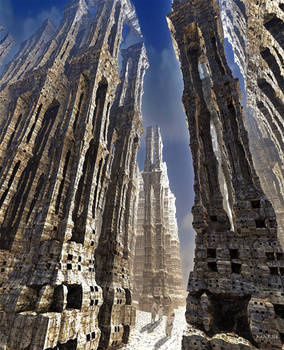 Cathedral with monks