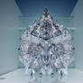 Crystal Glass Pyramids Sculpture