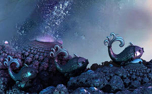 Coral reef with fractal fishes by marijeberting Coral reef with fractal fishes by marijeberting