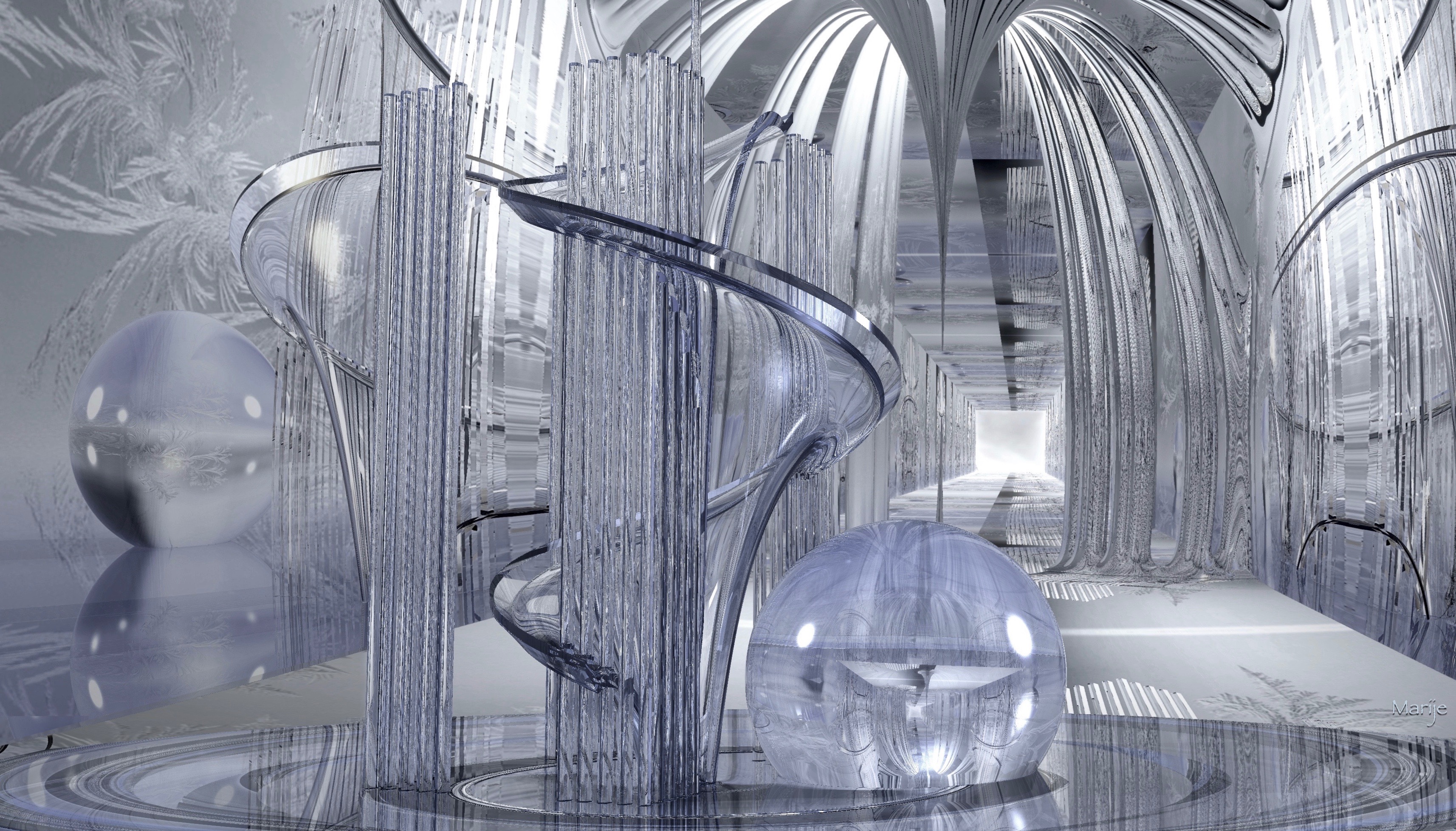 Ice sculpture in ice palace by marijeberting