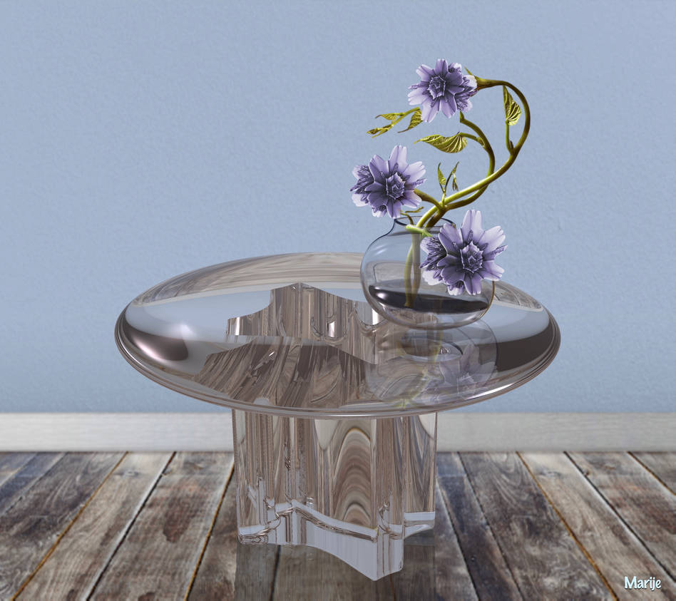Glass table with fractal flowers ... by marijeberting on DeviantArt