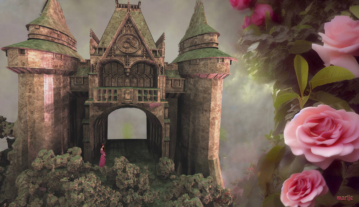 Medieval Castle surrounded by roses ... by marijeberting on DeviantArt