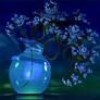 Blue flower vase ...