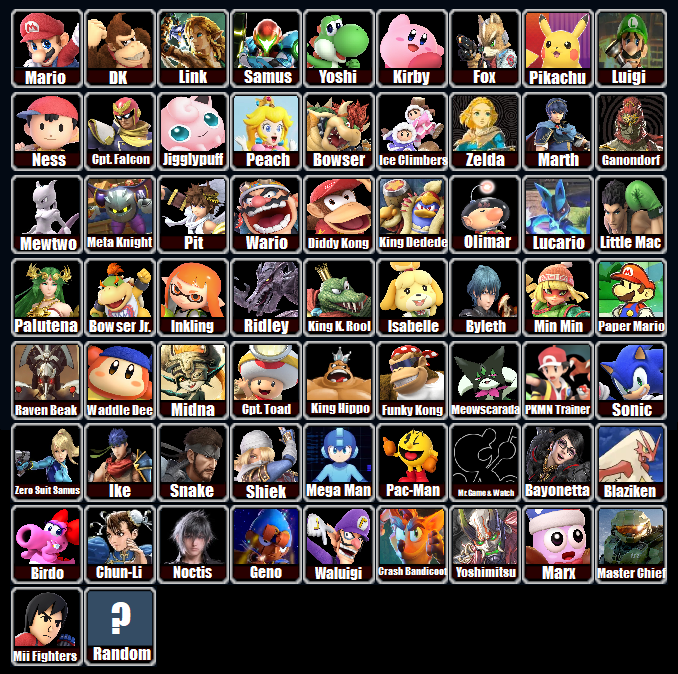 Super Smash Bros. 6 roster idea by RedRum18 on DeviantArt