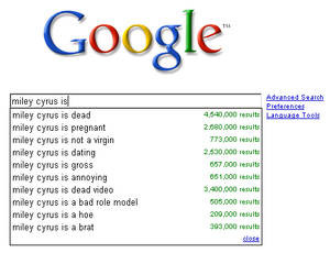 Google hates Miley Cyrus